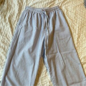 Blue Striped women Pants